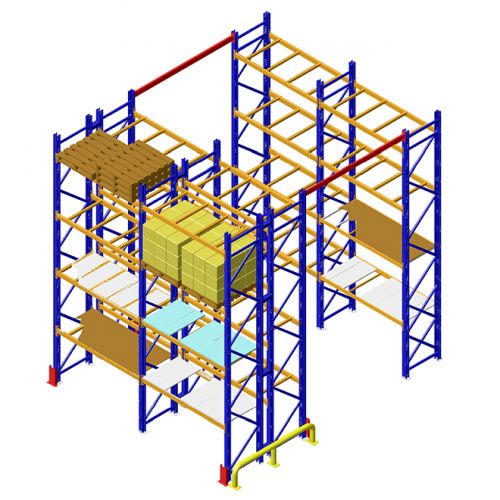 頑丈なパレットラック
